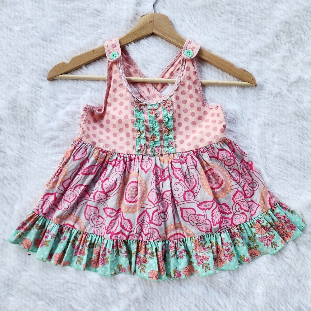 Matilda Jane Girls Happy & Free Ticket Window Tunic Top